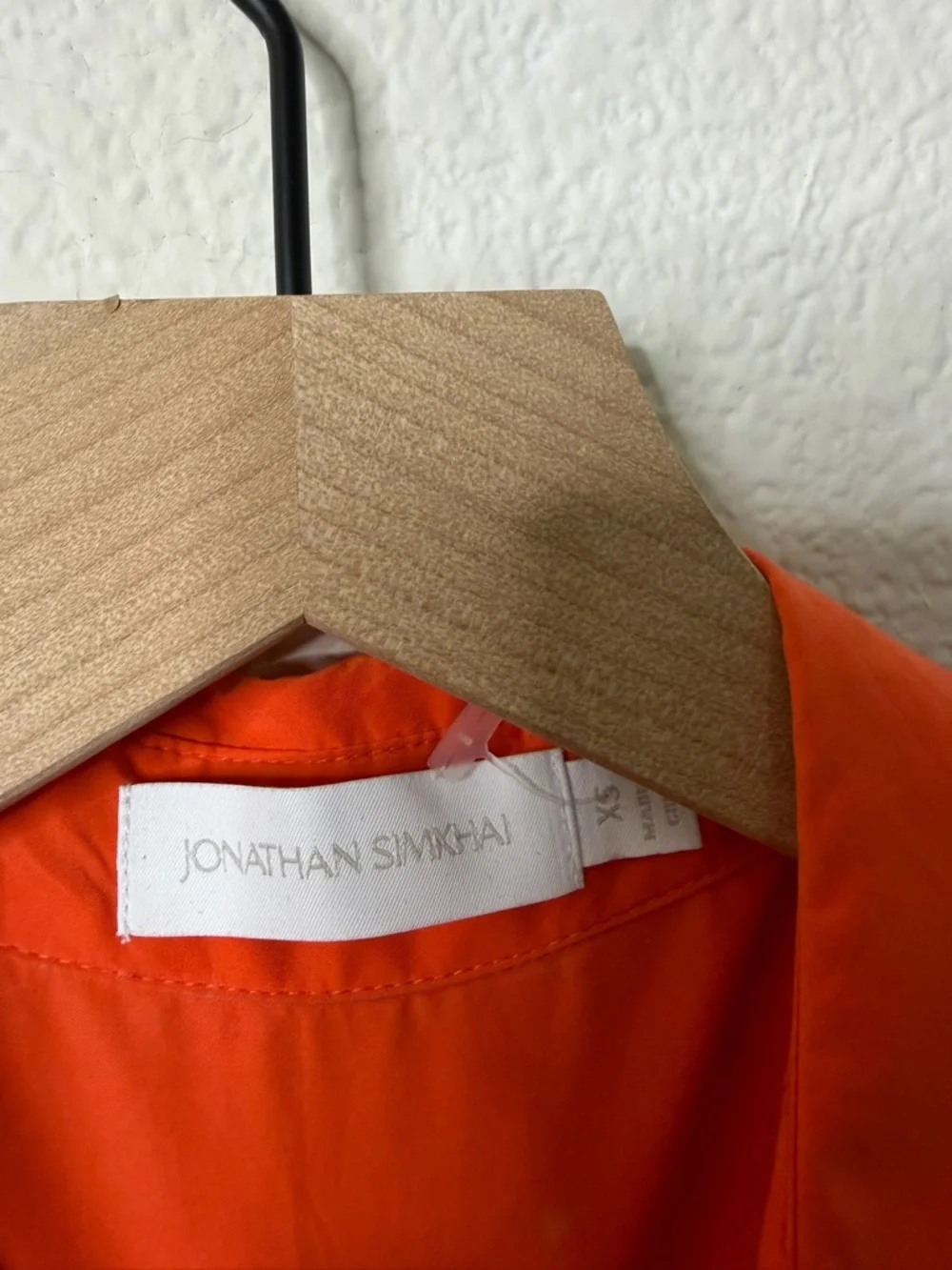 Jonathan Simkhai Aulora Cut‎ Out Mini Orange Puff-Sleeve Mini Dress Womens XS